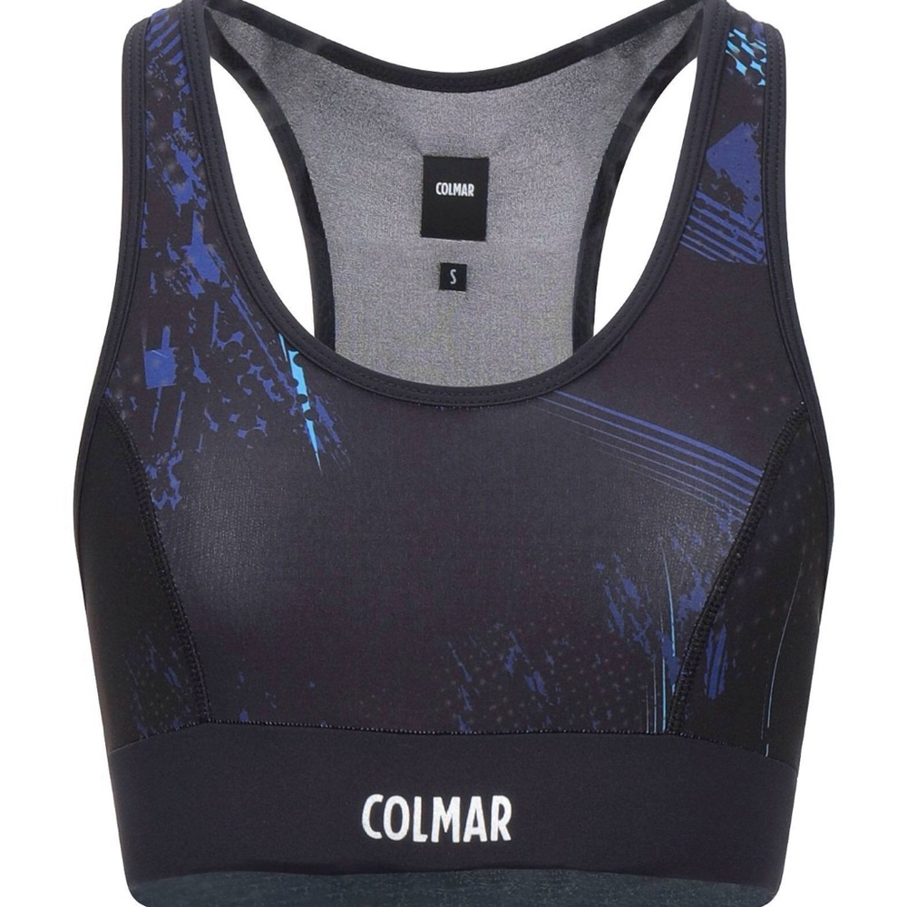 Colmar Women's Black and Blue Sports Bra